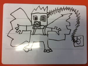 Children's drawing of the The Iron Man